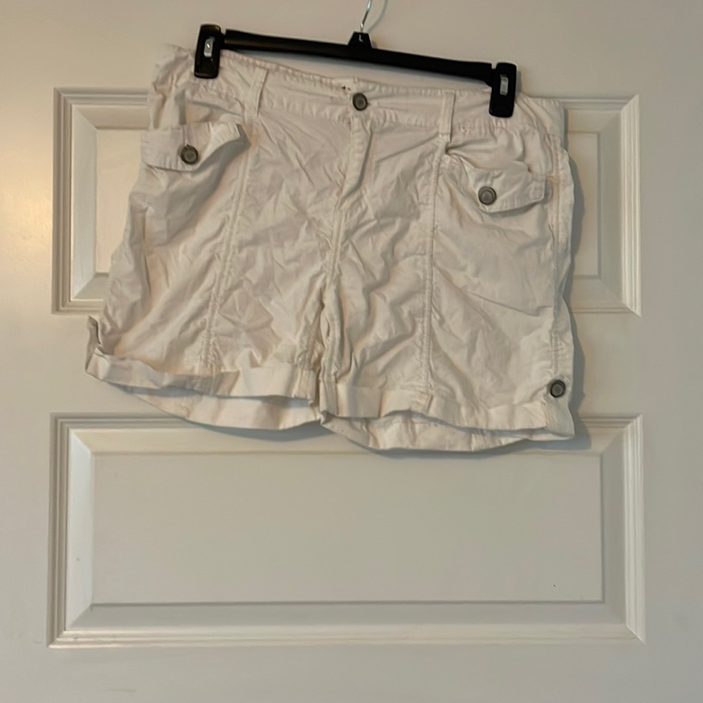 White cotton/ spandex shirts with silver buttons